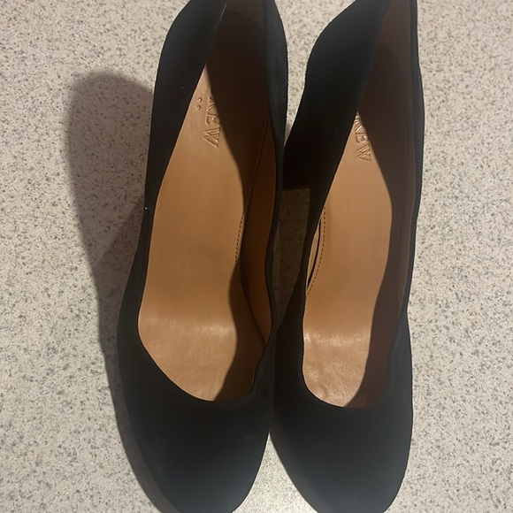 Jcrew black suede round to pump size 11 - Picture 2 of 7